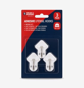 Spear & Jackson Adhesive Utensil Hooks 3 Pack