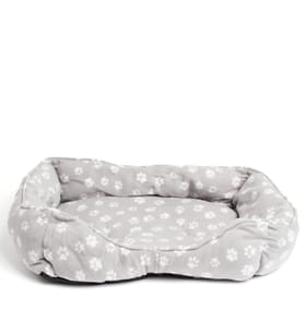 My Pets Essentials Pet Cushion - Grey Paw Print