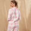 Jeff & Co by Jeff Banks Ladies Pyjama Set Pink Check Flannel