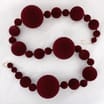 Festive Feeling Flocked Bauble Christmas Garland
