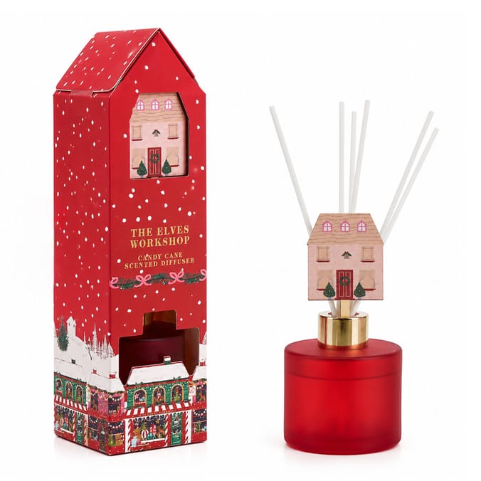 Candy Cane Lane Reed Diffuser 100ml - The Elves Workshop  