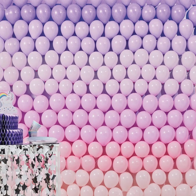 Let's Party Balloon Backdrop - Pastel