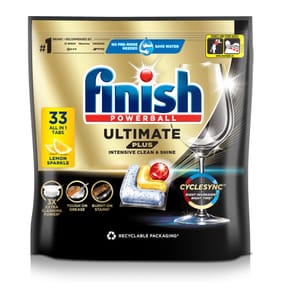 Finish Ultimate Plus Intensive Clean Dishwasher Lemon Tablets 33 Tabs