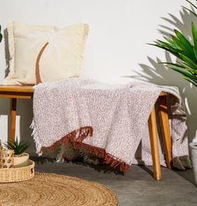 The Lifestyle Edit Desert Dusk Throw - Brown 