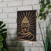 Firefly Metal Wall Art Solar Light - Buddha