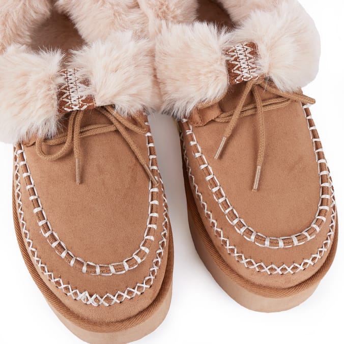 Originals Ladies Fur Lined Suede Mules