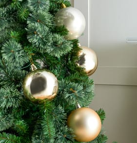 Festive Feeling 15cm Christmas Bauble 4 Pack - Gold