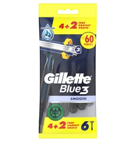 Gillette Blue3 Disposable Razors x6