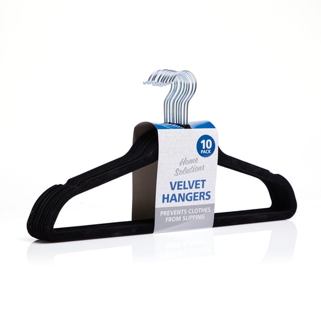 Home Solutions 10 NonSlip Velvet Hangers Home Bargains
