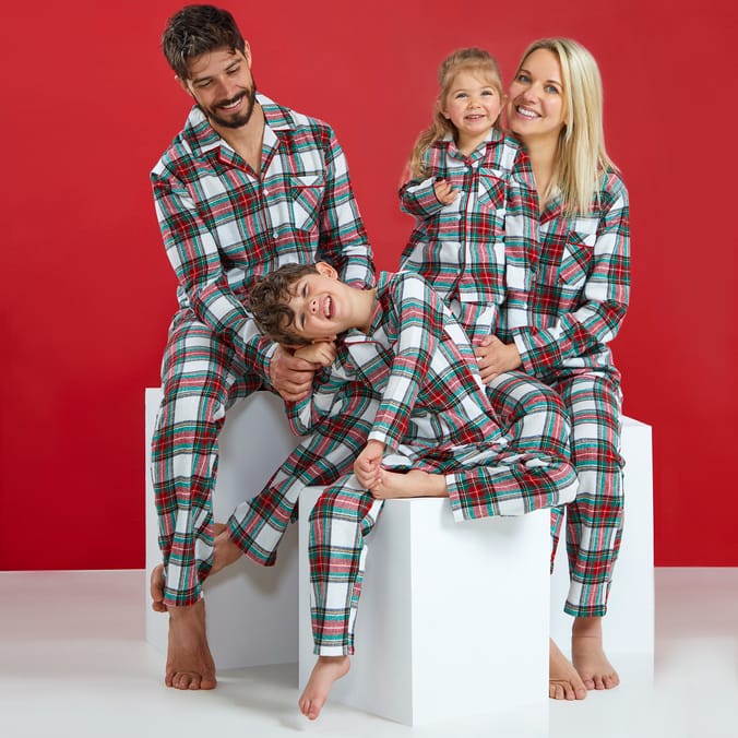 Mens check pyjamas deals