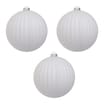 Nordic Spirit 17cm Baubles 3 Pack - White