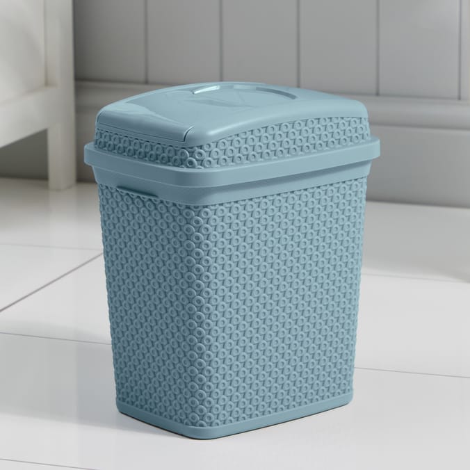 Bathroom Diamond Bin - Duck Egg