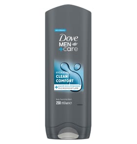 Dove Men+Care Hair + Face + Body Wash Clean Comfort 250ml