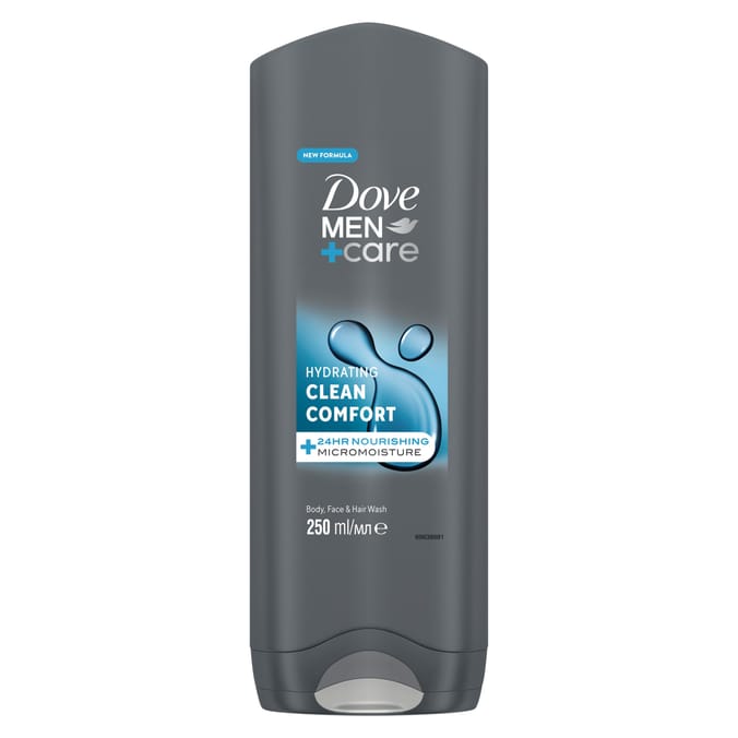 Dove Men+Care Hair + Face + Body Wash Clean Comfort 250ml