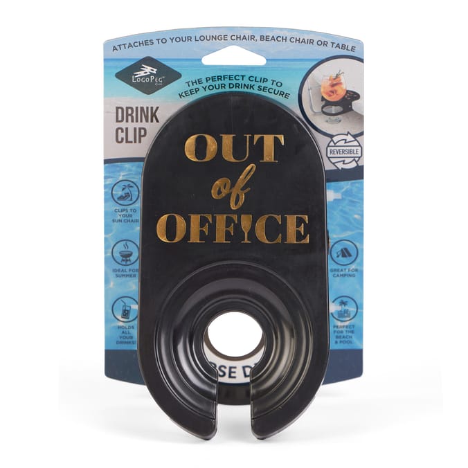 Logo Pegs Drink Clip Holder - Out Of Office