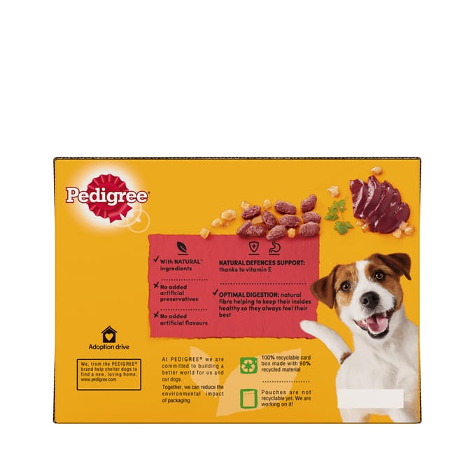 Pedigree Mixed Selection in Jelly Adult Wet Dog Food Pouches 12 x 100g