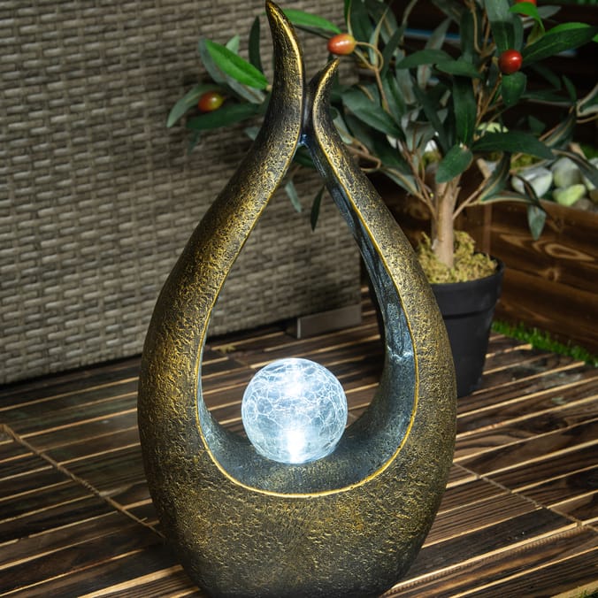 Firefly Glass Stone Solar Light - Teardrop