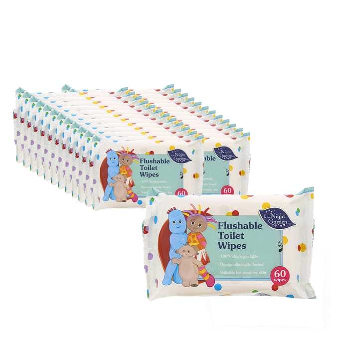 In The Night Garden Flushable Toilet Wipes x24