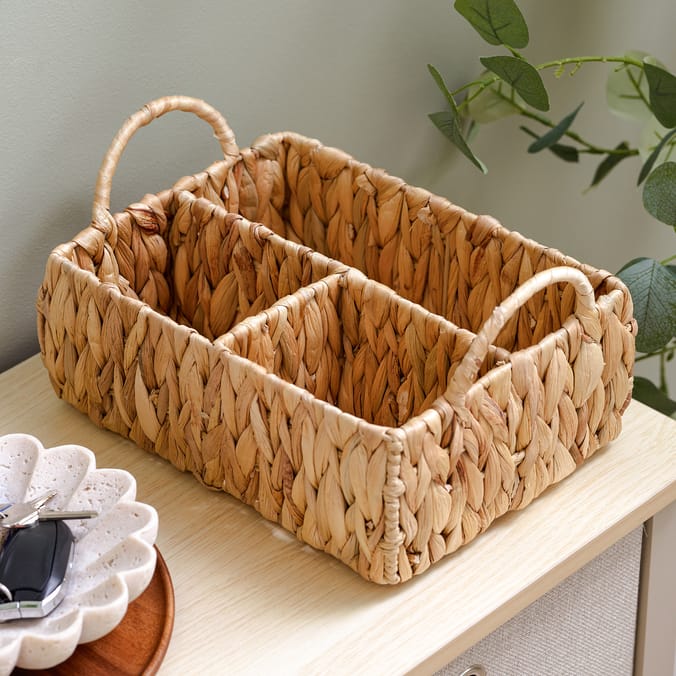Home Collections 3 Section Hyacinth Basket