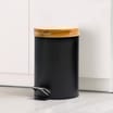 Bathroom Bamboo Top 3L Pedal Bin