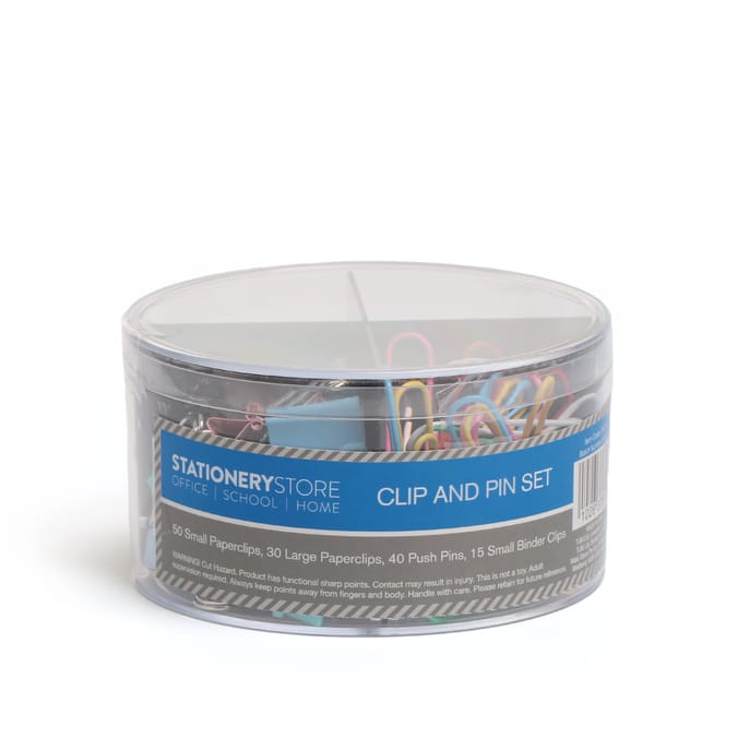 Stationery Store Clip And Pin Set