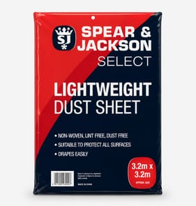 Spear & Jackson Select Lightweight 3.2m x 3.2m Dust Sheet x2