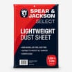 Spear & Jackson Select Lightweight 3.2m x 3.2m Dust Sheet x2