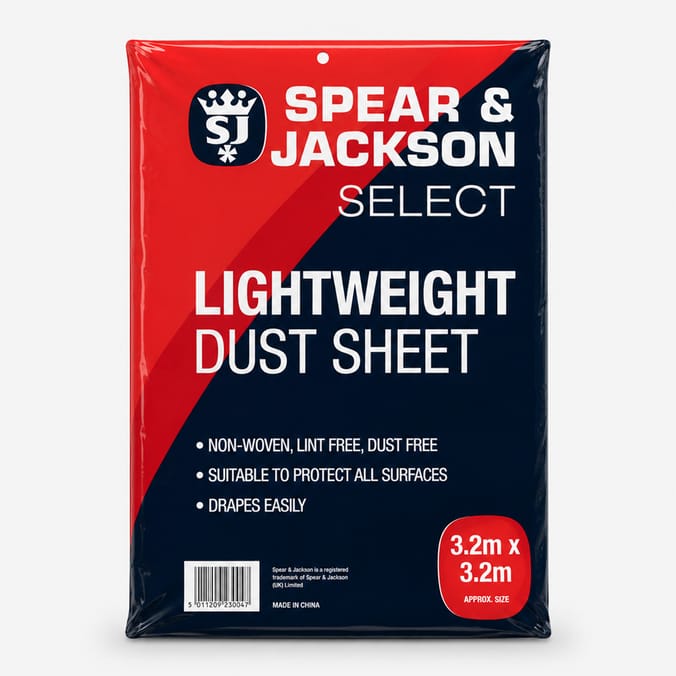 Spear & Jackson Select Lightweight 3.2m x 3.2m Dust Sheet x2