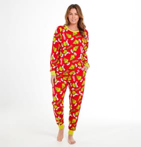 Ladies Red Grinch Pyjamas