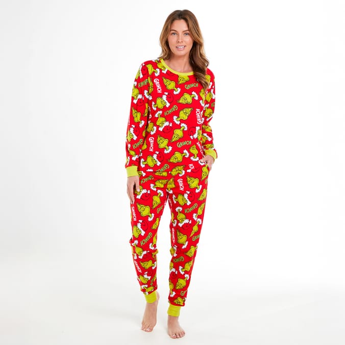 Ladies Red Grinch Pyjamas