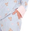 Originals Ladies Blue Stripe Bear Pyjamas