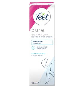 Veet Pure Hair Removal Cream Legs and Body Sensitive Skin 100ml