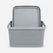 Diamond Storage Basket with Lid 7 Litre