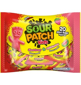Sour Patch Kids Strawberry And Watermelon Treatsize Sweets Multipack Bag 350g