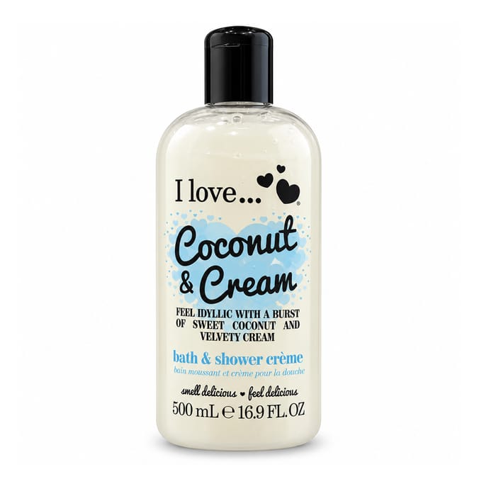 I Love Bath & Shower Cream 500ml - Coconut & Cream