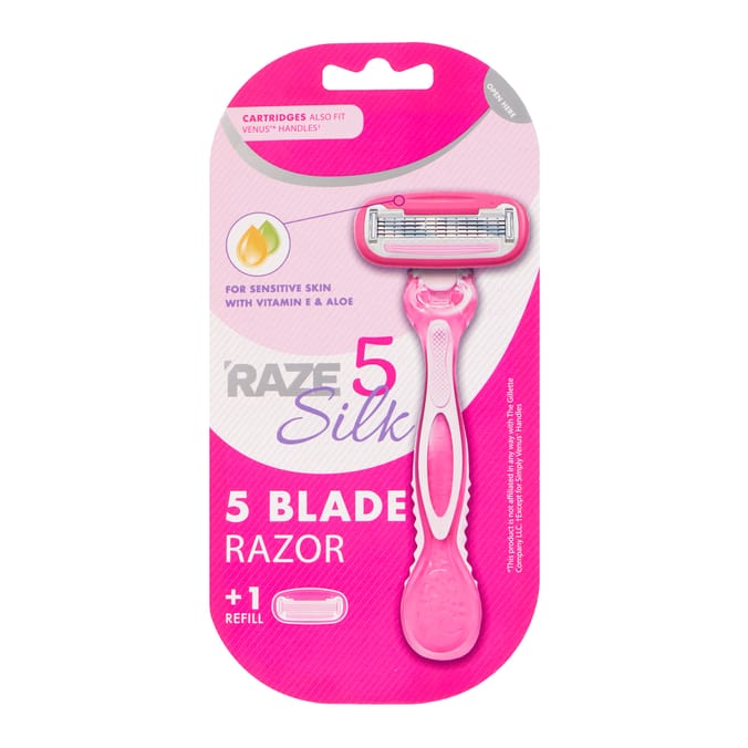 Raze Silk 5 Blade Razor & Refill