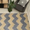 Essentials Chevron Shaggy Rug - Grey