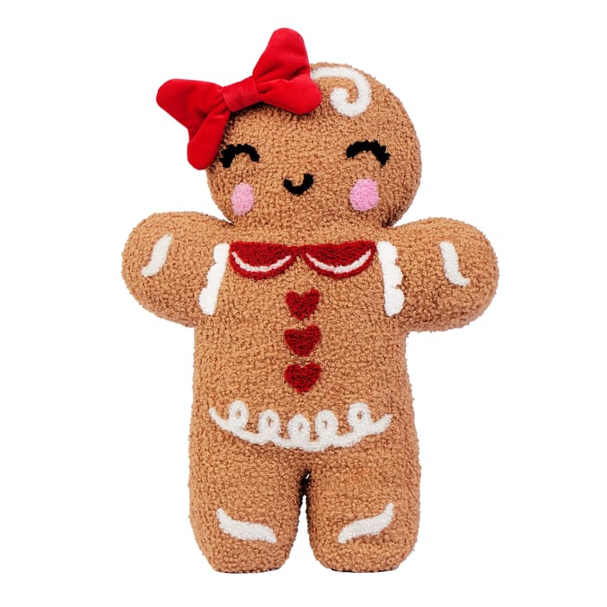 Sleigh Bells Gingerbread Cushion - Gigi