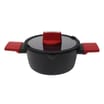Betty Crocker 28 cm Non-Stick Heat-Resistant Dutch Oven - Black and Red