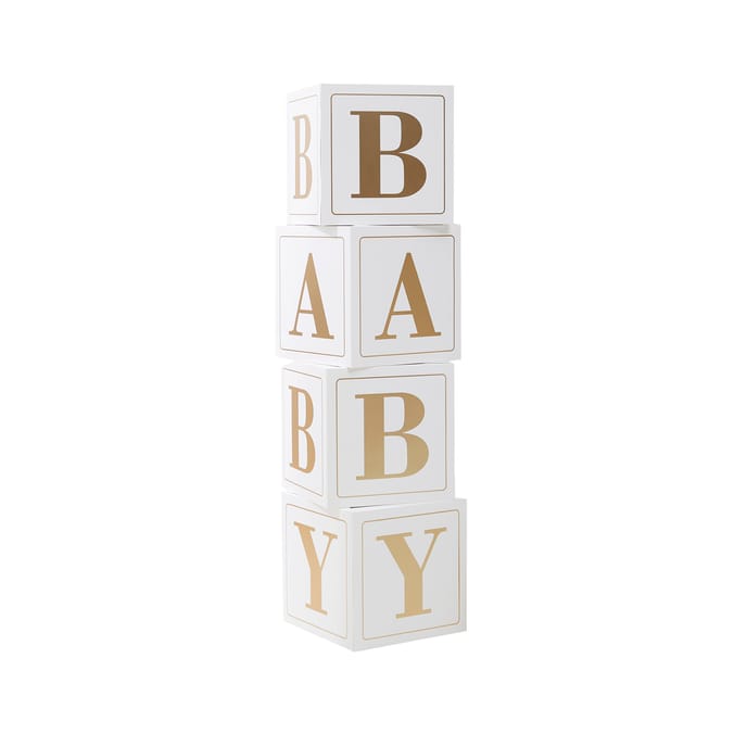 Let's Party Letter Cube Decorations - Baby