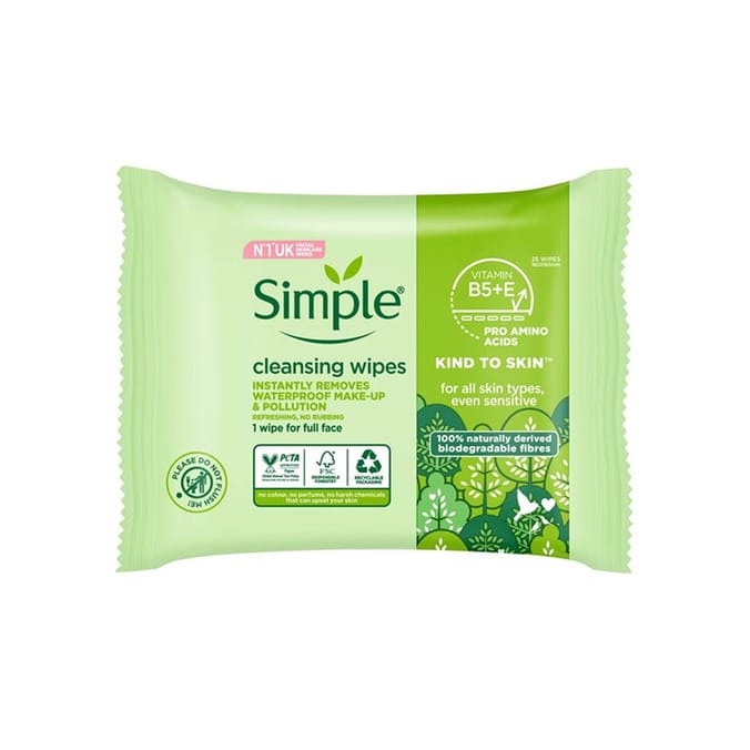 Simple Cleansing Wipes 33s