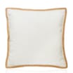 The Outdoor Edit Earthed Raffia Trim Cushion - Cream
