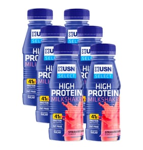 USN Select High Protein Milkshake - Strawberry 6 x 500ml