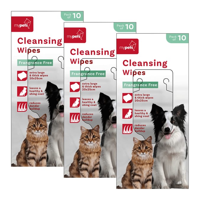 My Pets Cleansing Wipes 10s x3 Home Bargains