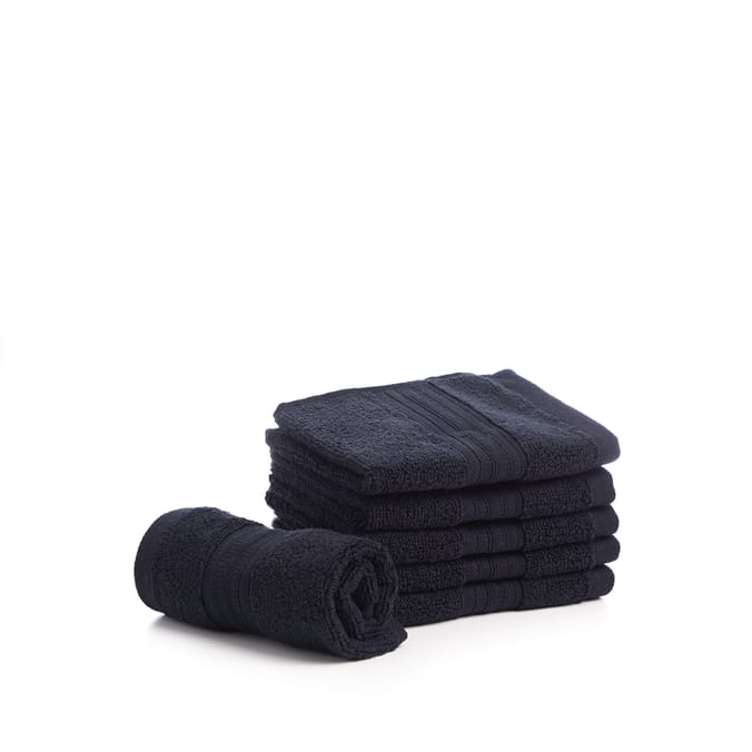 Home Collections Black 6 Luxury Face Cloths