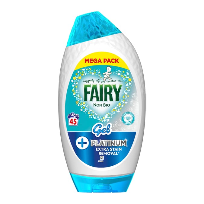 Fairy Non Bio Platinum Liquid Gel 45 Washes