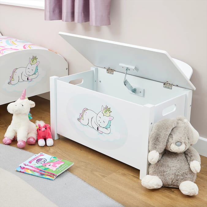 Liberty House Toys Kid’s Wooden Unicorn Toy Box