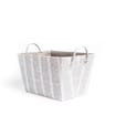 Home Collections Foldable Fabric Storage Basket With Handle Chevron - Grey