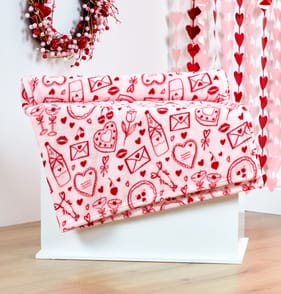 With Love Valentines Patterned Throw