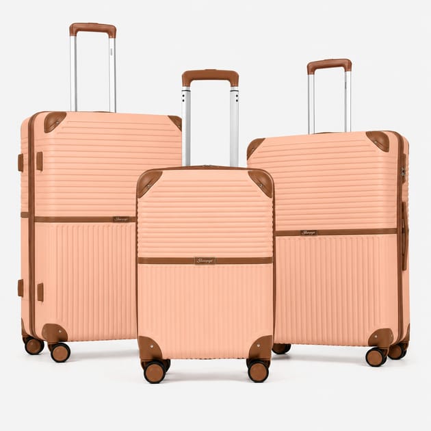 Salisburys Hard Shell Suitcase - Stockholm Peach | Home Bargains